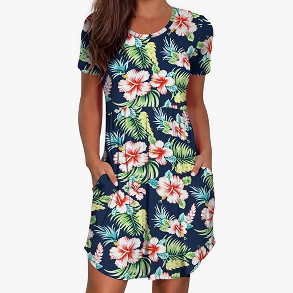 NWOT - Never worn Nova In Sky Floral Blue Dress Size L - Picture 3 of 6